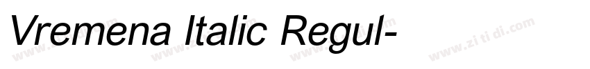 Vremena Italic Regul字体转换